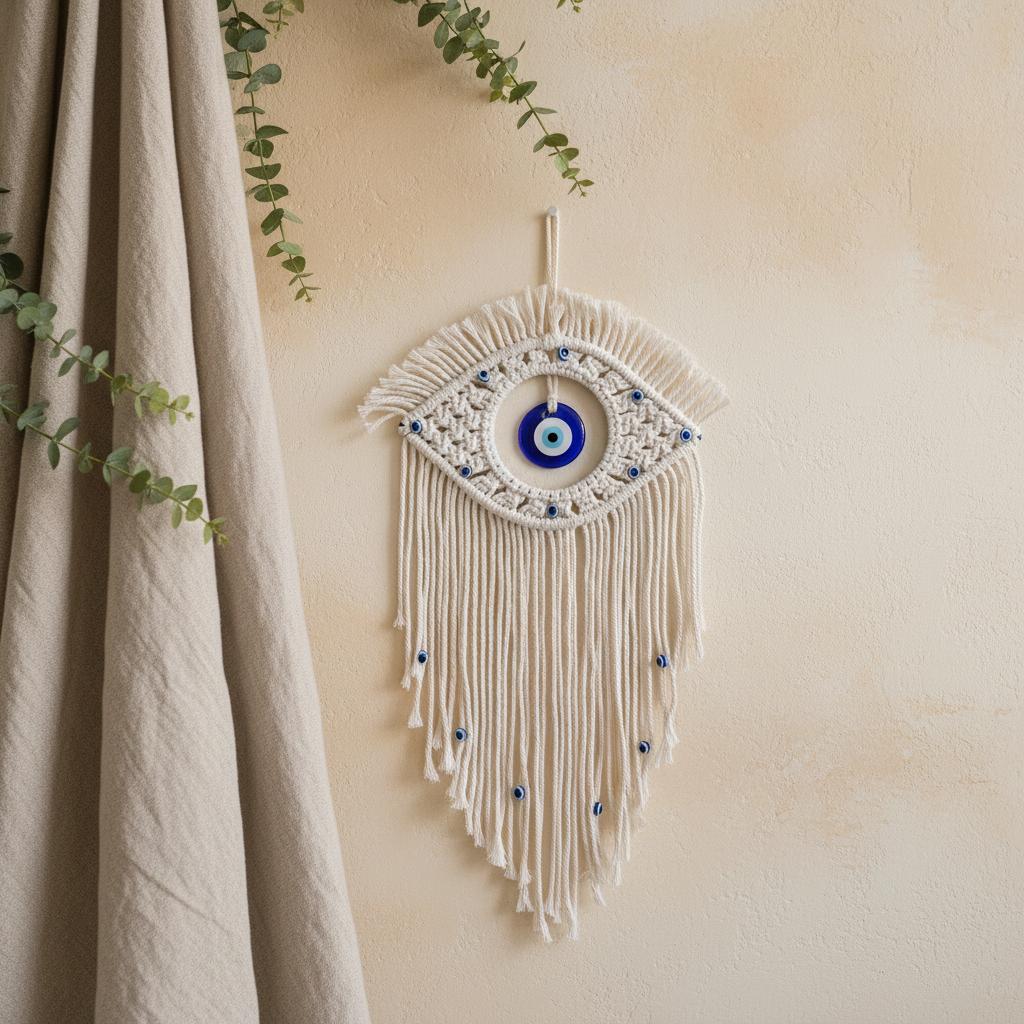 Auraya Eye Makramee – Schutz für Raum & Seele